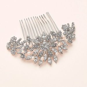 Dareth Colburn Pearl and crystal hair comb-New
